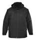 Angus kabát, fekete, 100% poliészter PVC bevont, 160g ujjak: nylon 60g, szövet 100g